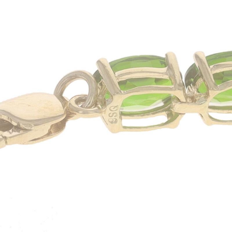 Gelbgold Chrom Diopside Tennisarmband 7 1/4