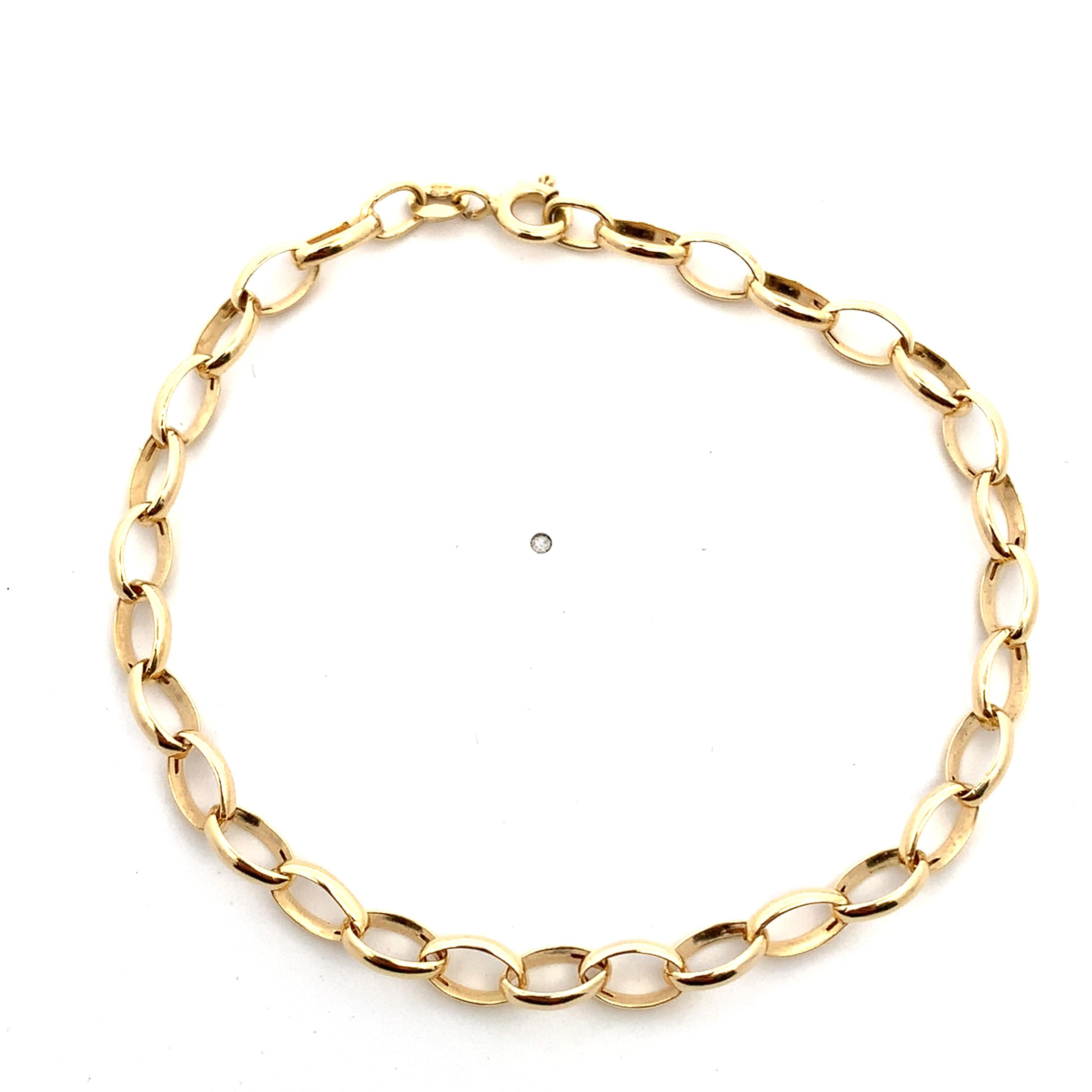 Femenino o masculino Pulsera de cadena gruesa de oro amarillo en venta