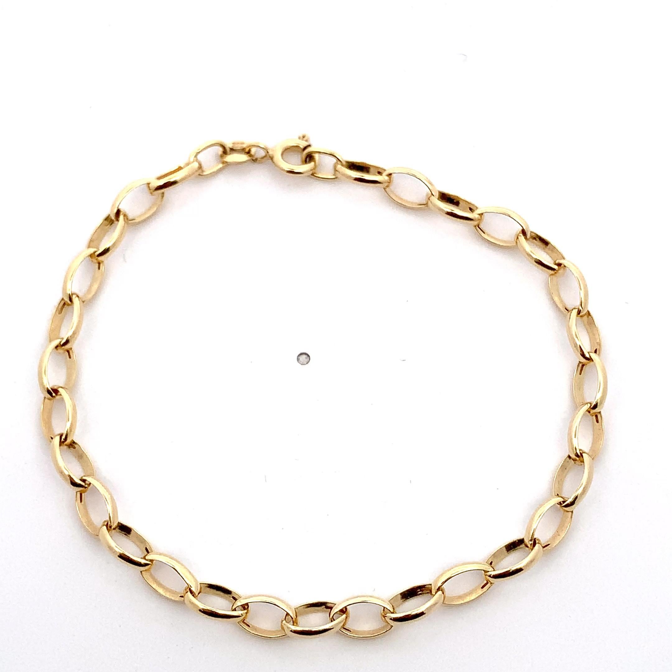 Pulsera de cadena gruesa de oro amarillo en venta 1