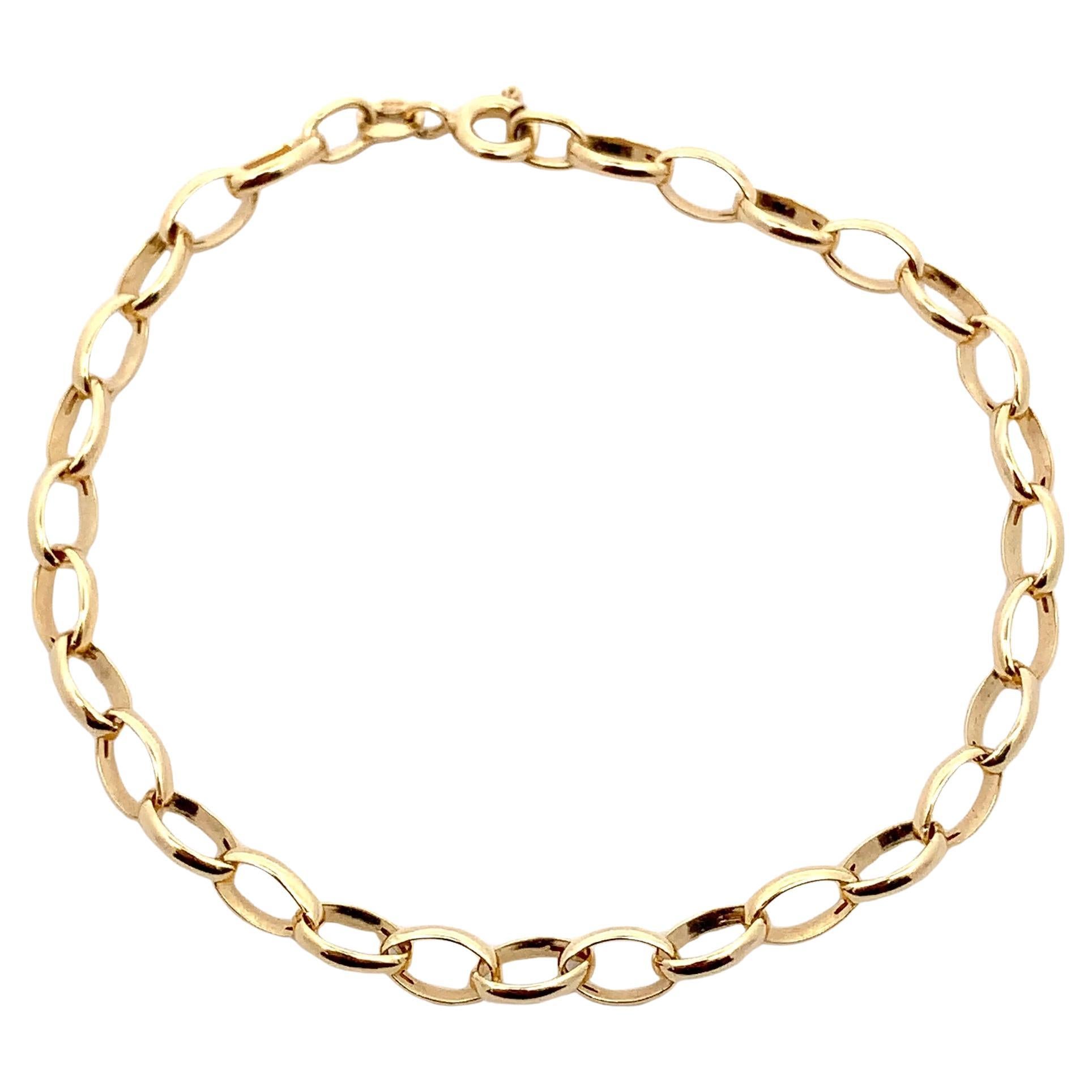 Pulsera de cadena gruesa de oro amarillo