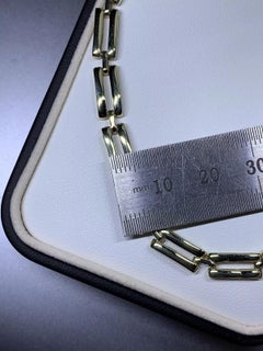 Yellow gold chunky curb Cuban chain large bracelet