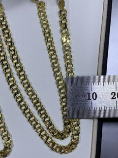 Yellow gold chunky curb Cuban chain necklace