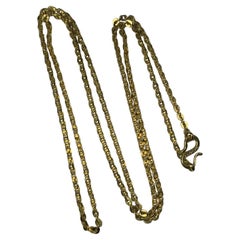 Yellow gold chunky curb cuban chain necklace