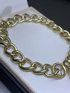 Gelbgold Chunky Curb Cuban Link Armband