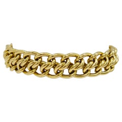 Bracciale a maglie larghe in oro giallo 14 carati