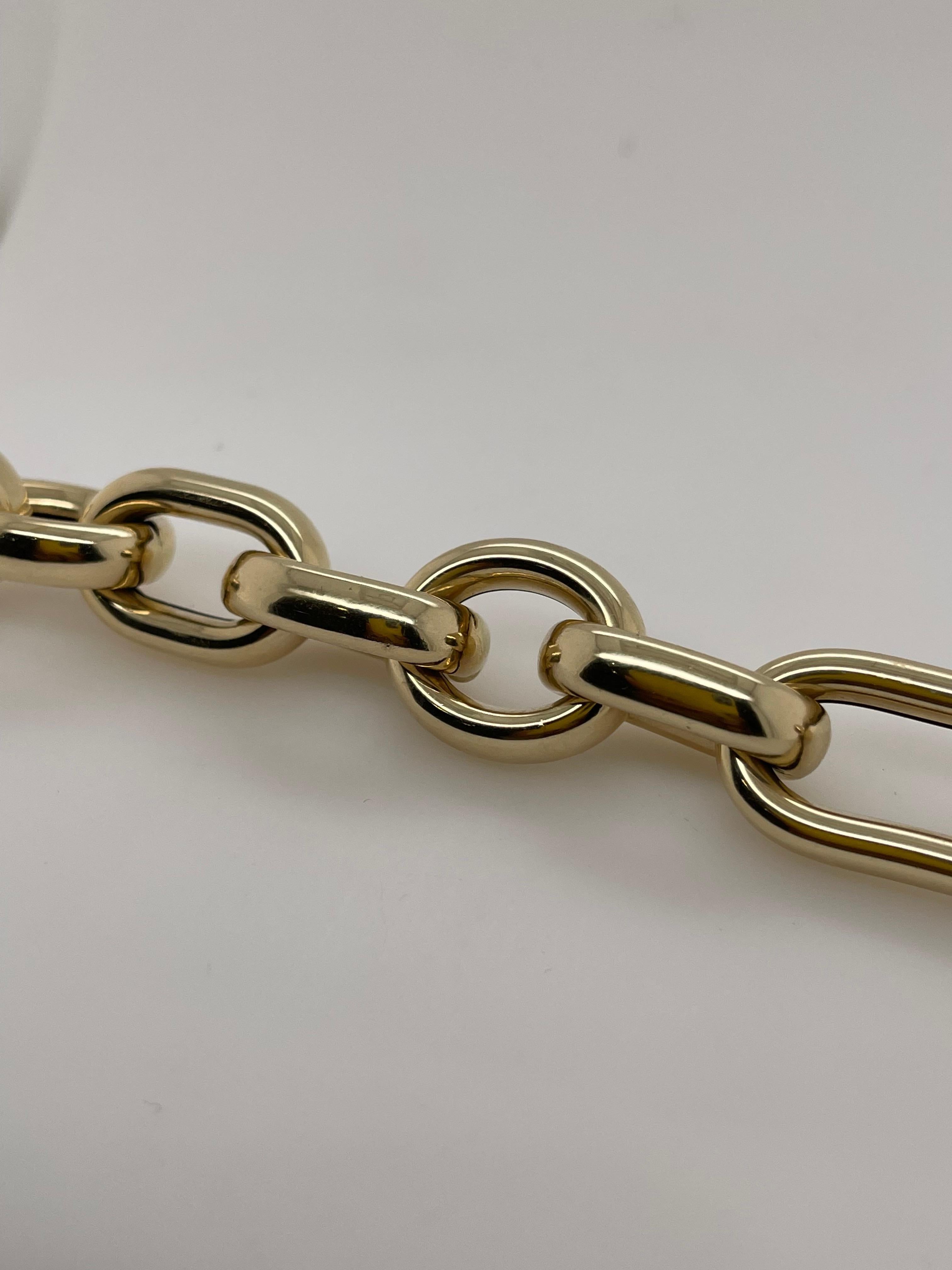 Modern Yellow Gold Chunky Multi Chain Link Bracelet