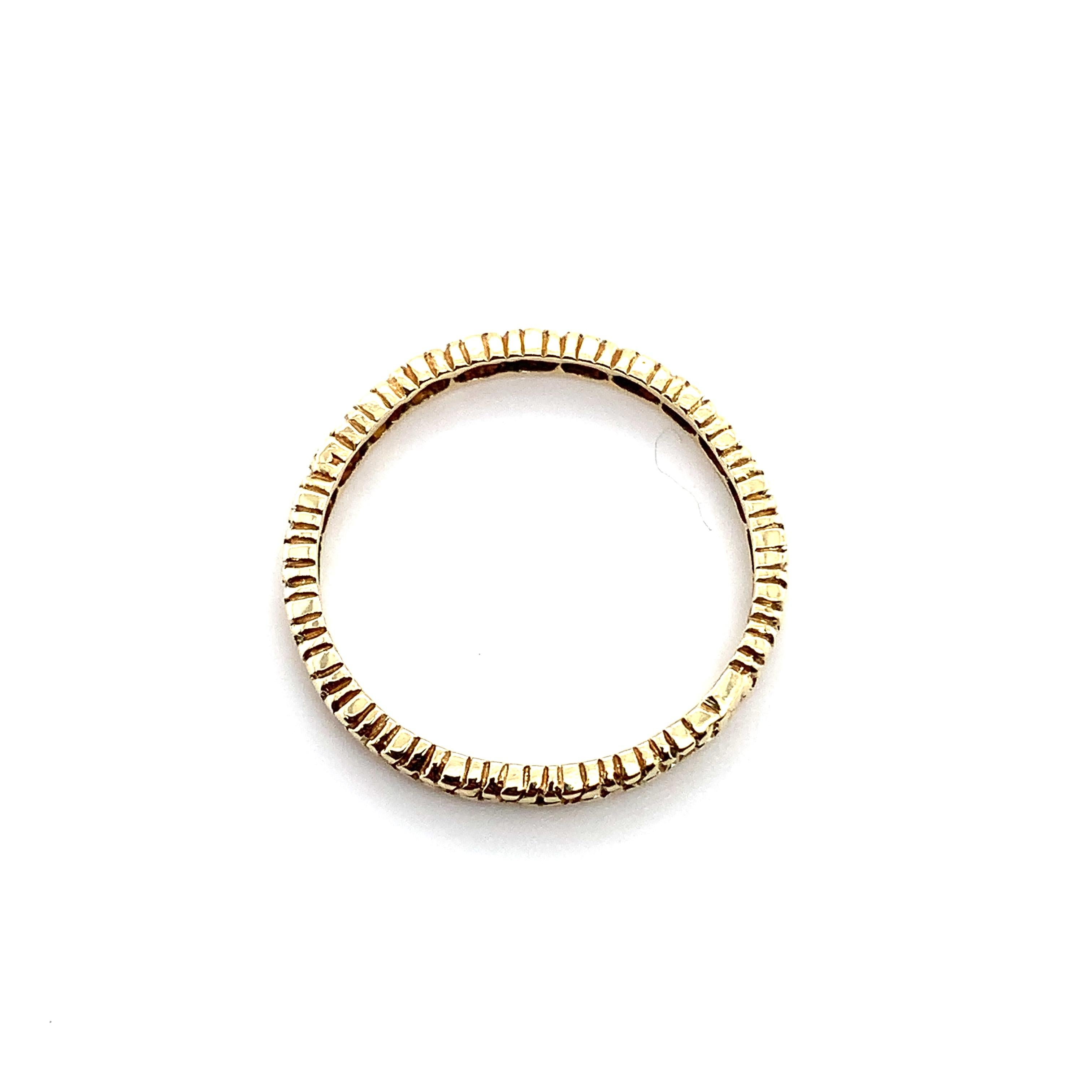 Yellow gold chunky stackable twist wedding ring For Sale 2