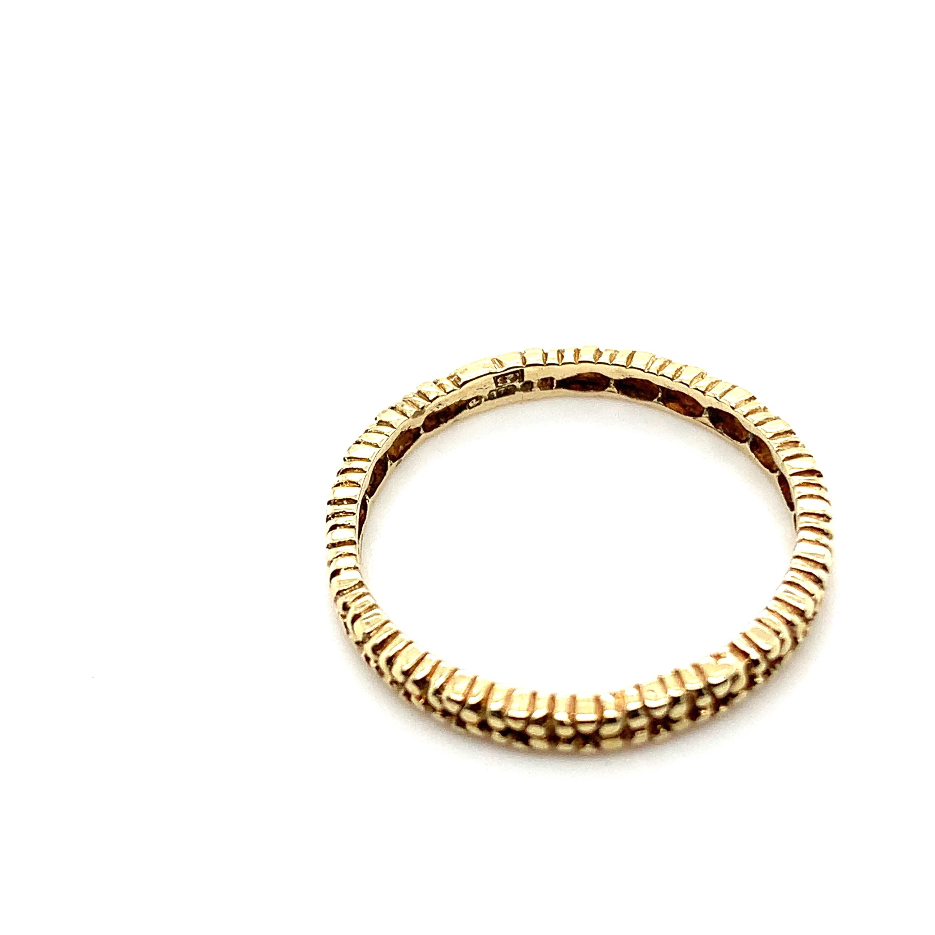 Yellow gold chunky stackable twist wedding ring For Sale 3