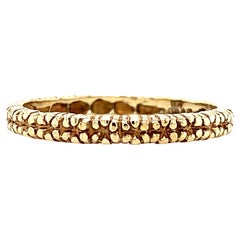 Yellow gold chunky stackable twist wedding ring