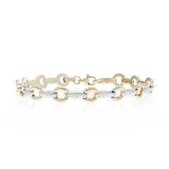 Yellow Gold Circle Link Bracelet 7 1/2" 7" - 10k