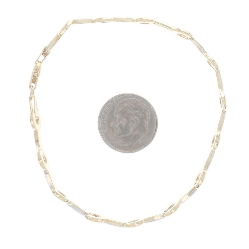 Bracelet en or jaune à maillons circulaires 7 1/2