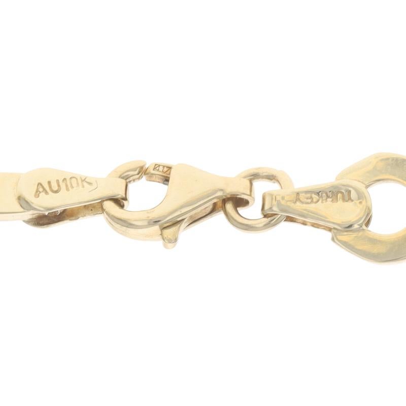 Bracelet en or jaune à maillons circulaires 7 1/2