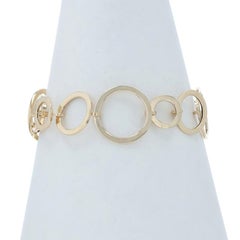 Yellow Gold Circle Link Bracelet 7 3/4" - 14k