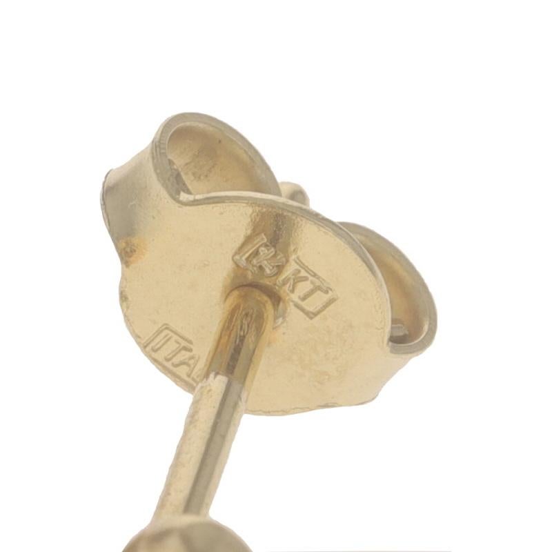 Kurze Gelbgold-Tropfen-Ohrringe mit Kreis - 14k Petite Door Knocker durchbohrt Damen