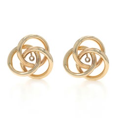 Yellow Gold Circle Trio Stud Earring Enhancers 14k Love Stud Jackets