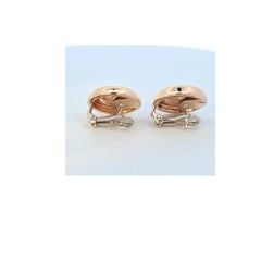 Polished 14K Yellow Gold Disc Earrings with Omega Backs, 1980s
