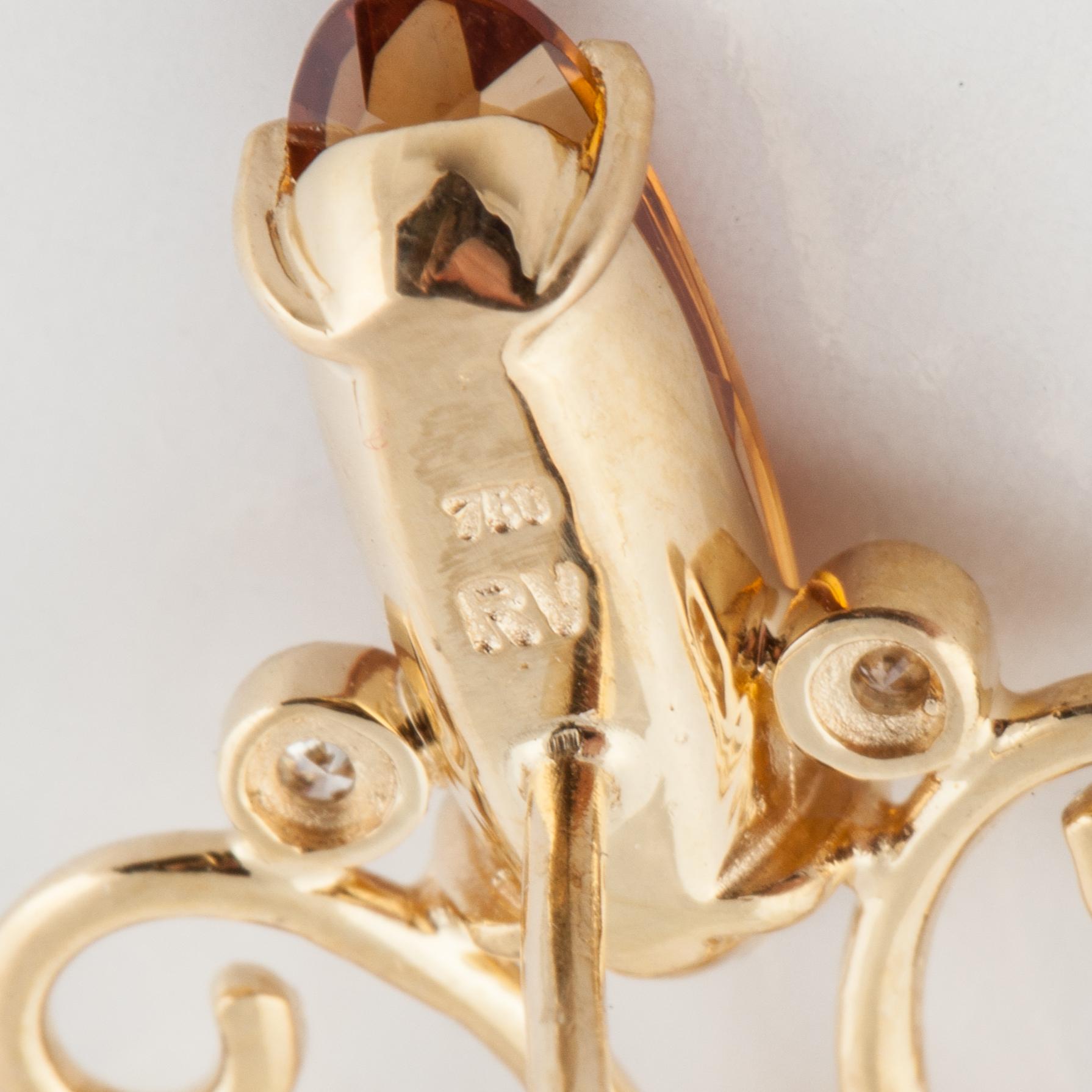 18k gold chandelier earrings