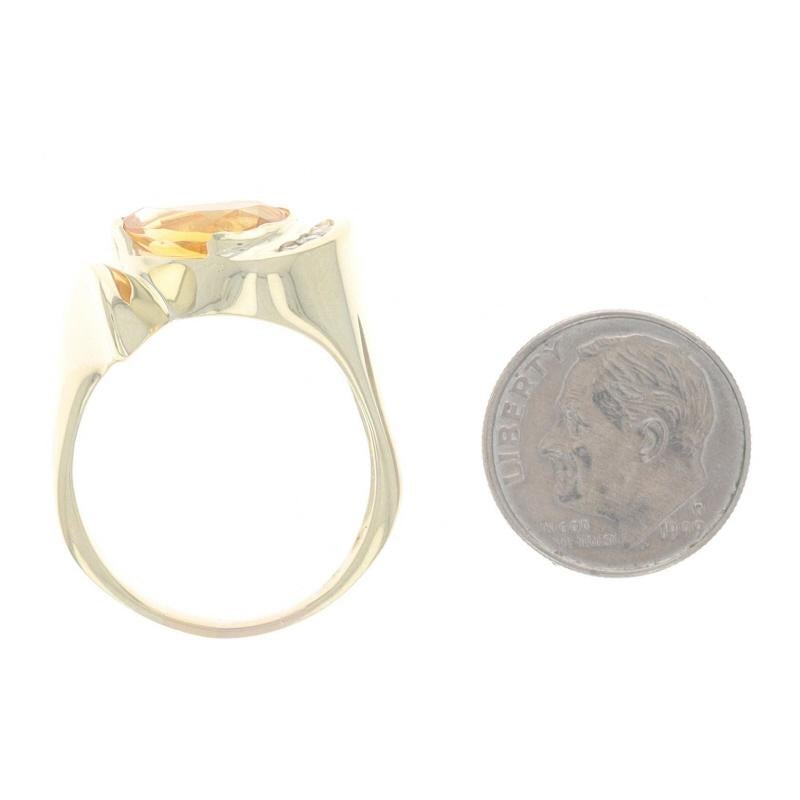 Bague en or jaune avec citrine et diamant - 18k Pear 2.49ctw en vente 1