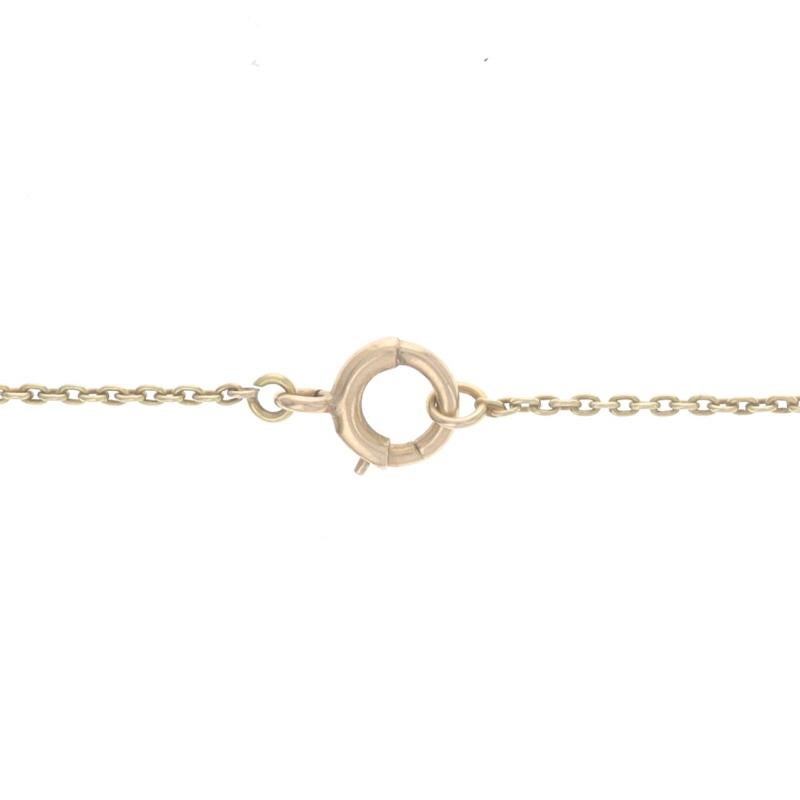 Gelbgold Citrin Edwardian Fünf-Stein-Halskette 16 3/4