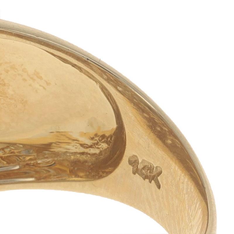 Anello Cocktail in oro giallo con quarzo citrino e diamante 14k Smeraldo 6.62ctw in vendita 2