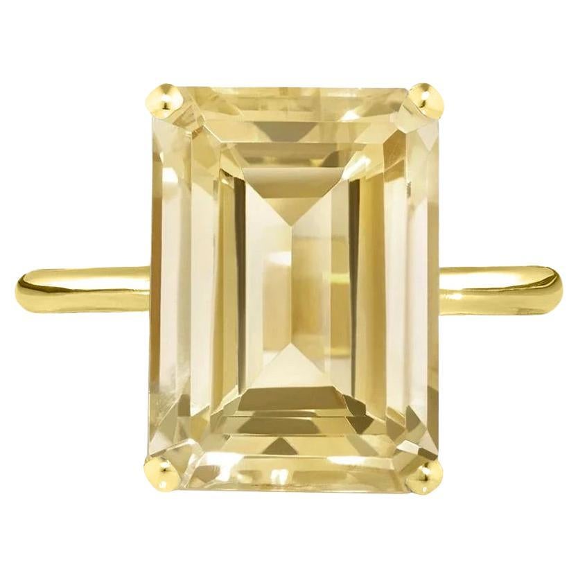 Yellow Gold Citrine Ring