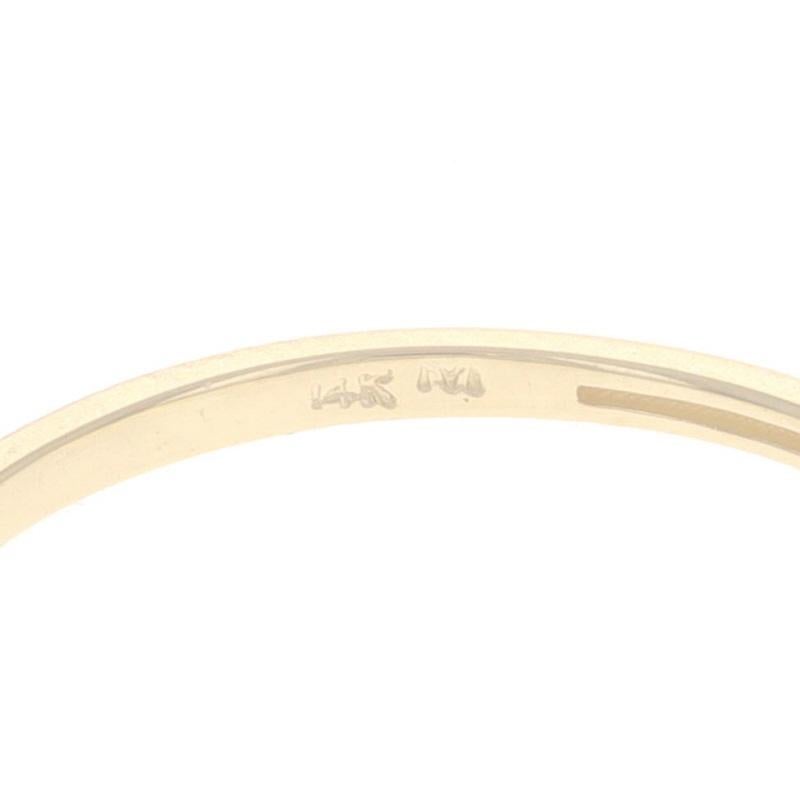 Bandeau en or jaune à sept pierres en citrine - 14k Round .70ctw Quatrefoil Ring en vente 2