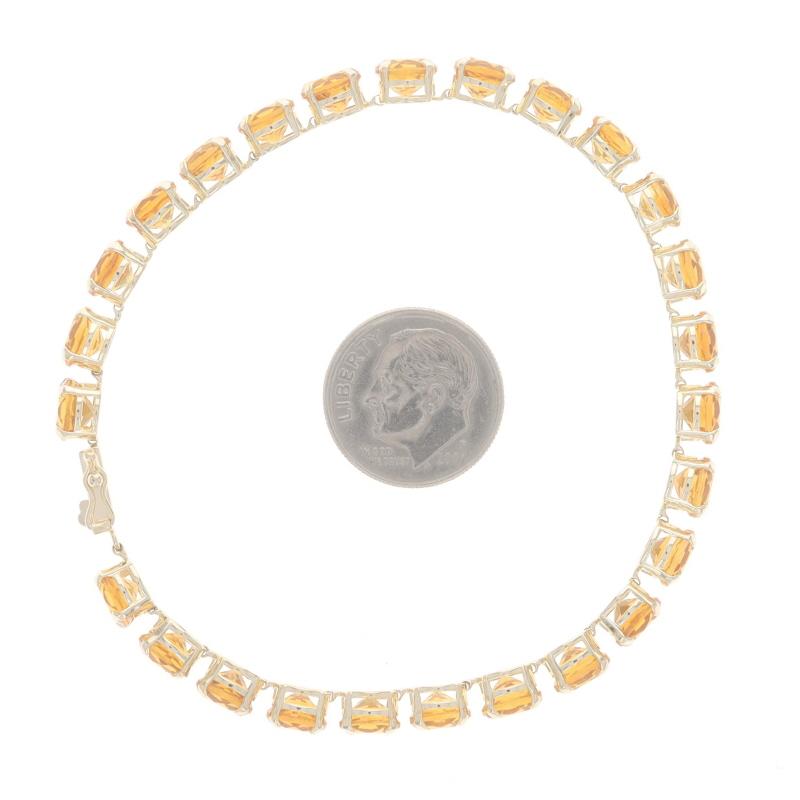 Women's Yellow Gold Citrine Tennis Bracelet 7 1/4