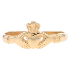 Bague Claddagh, Alliance d'amour en or jaune 14 carats