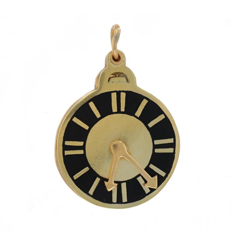 Contenuto del metallo: Oro giallo 14k

Tema: Orologio, Messaggio d'amore
Caratteristiche: Il pezzo forte si muove per rivelare il messaggio 