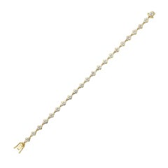Gelbgold Kleeblatt Gliederarmband
