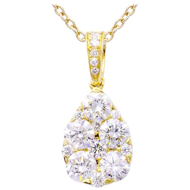 Gold drop pendant necklace Clearance