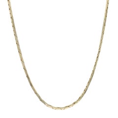 Yellow Gold Cobra Chain Necklace 18" - 14k