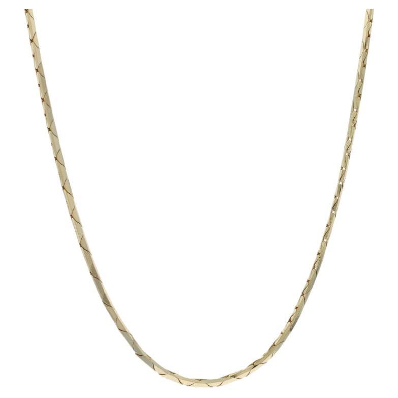 Collier Cobra en or jaune 18" - 14k