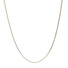 Yellow Gold Cobra Chain Necklace 30" - 14k