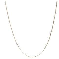 Yellow Gold Cobra Chain Necklace 30" - 14k