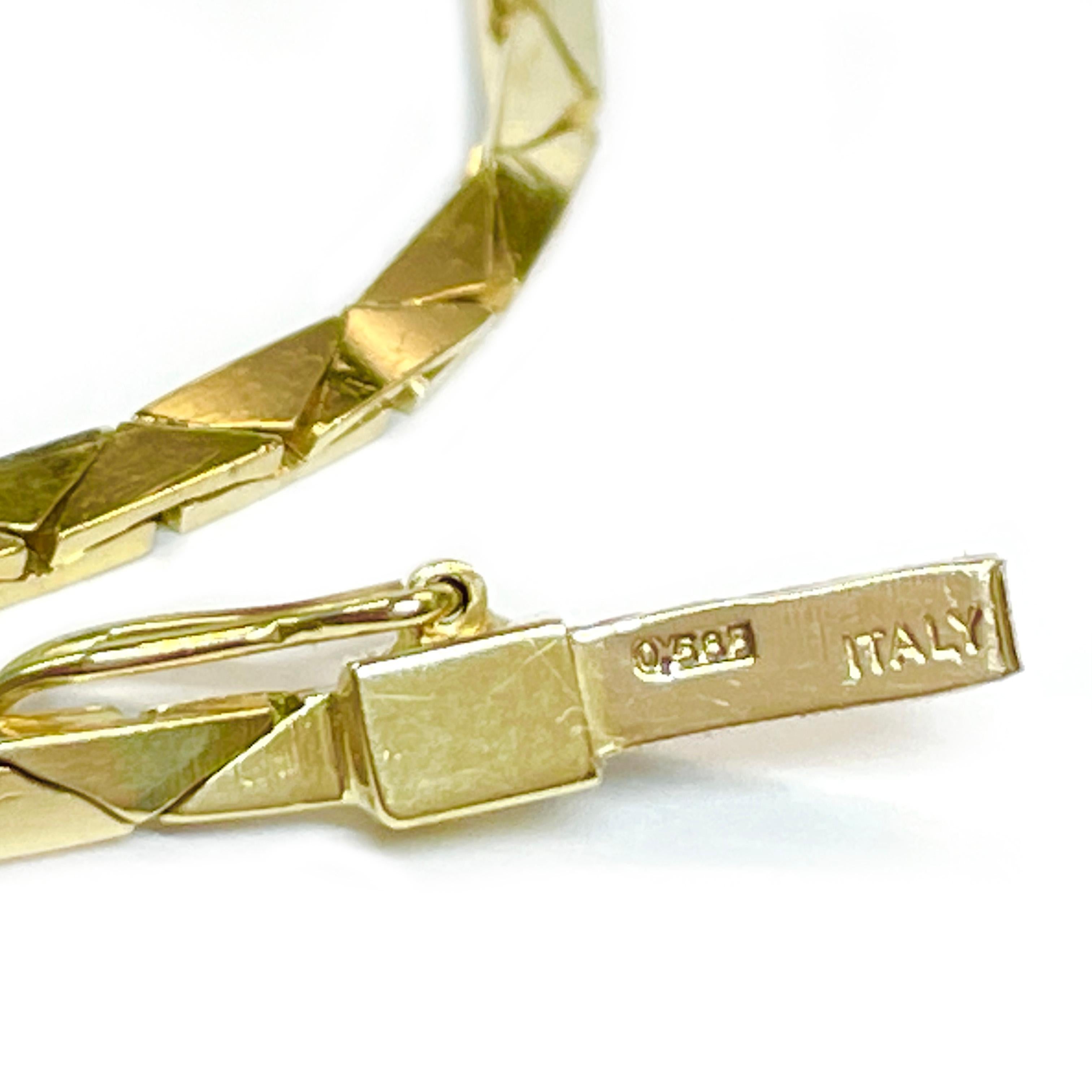 Halskette aus Gelbgold mit Kobramuster im Zustand „Gut“ im Angebot in Palm Desert, CA