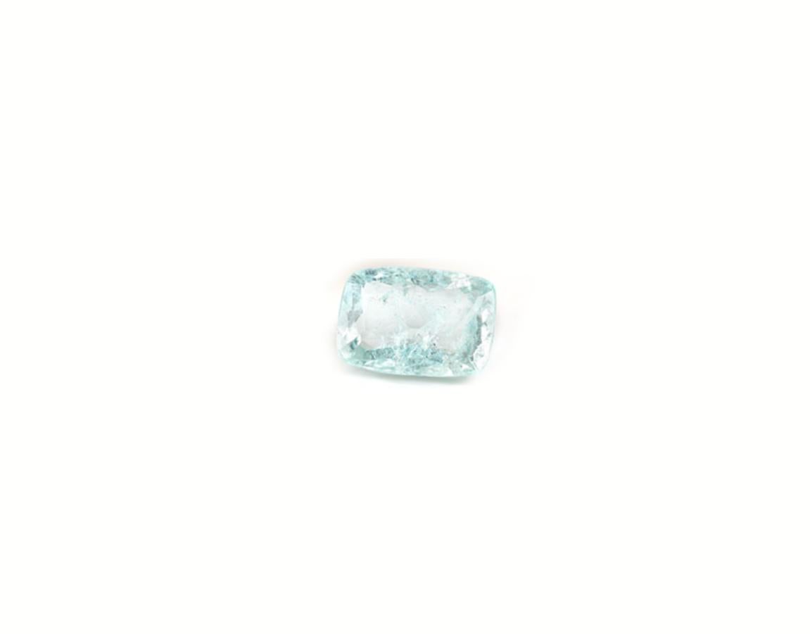 Contemporary White Gold Engagement Ring with Natural Five Carats Sky Blue Paraiba Tourmaline For Sale