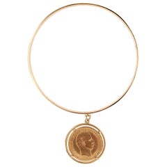 Yellow Gold Coin Bracelet