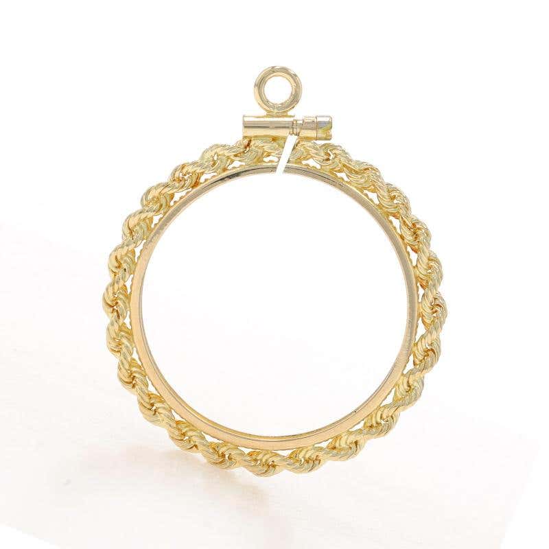 1/4OZ South African Krugerrand Coin Necklace with Rope Halo For Sale at ...