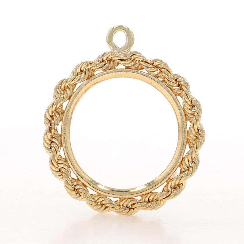 1/4OZ South African Krugerrand Coin Necklace with Rope Halo For Sale at ...