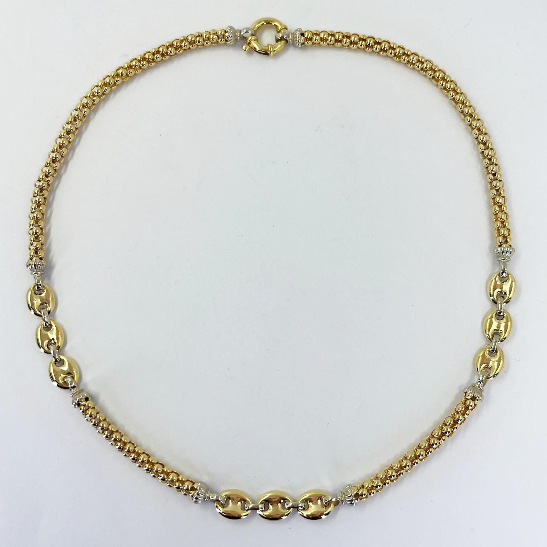 Halskette aus Gelbgold mit Gelbgoldkragen und Gliedern im Gucci-Stil Damen im Angebot