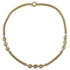 Yellow Gold Collar Necklace with Gucci-style Links