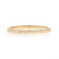 Yellow Gold Come Holy Spirit Band - 14k Faith Prayer Ring SZ 6