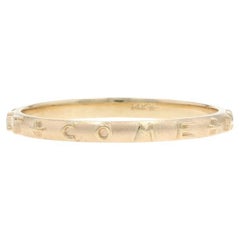 Yellow Gold Come Holy Spirit Band - 14k Faith Prayer Ring SZ 6