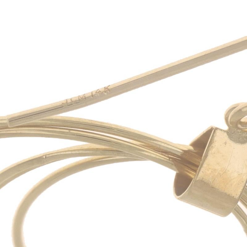 Orecchini a cerchio concentrico in oro giallo 14k con cerchi a cerchio forato in vendita 1