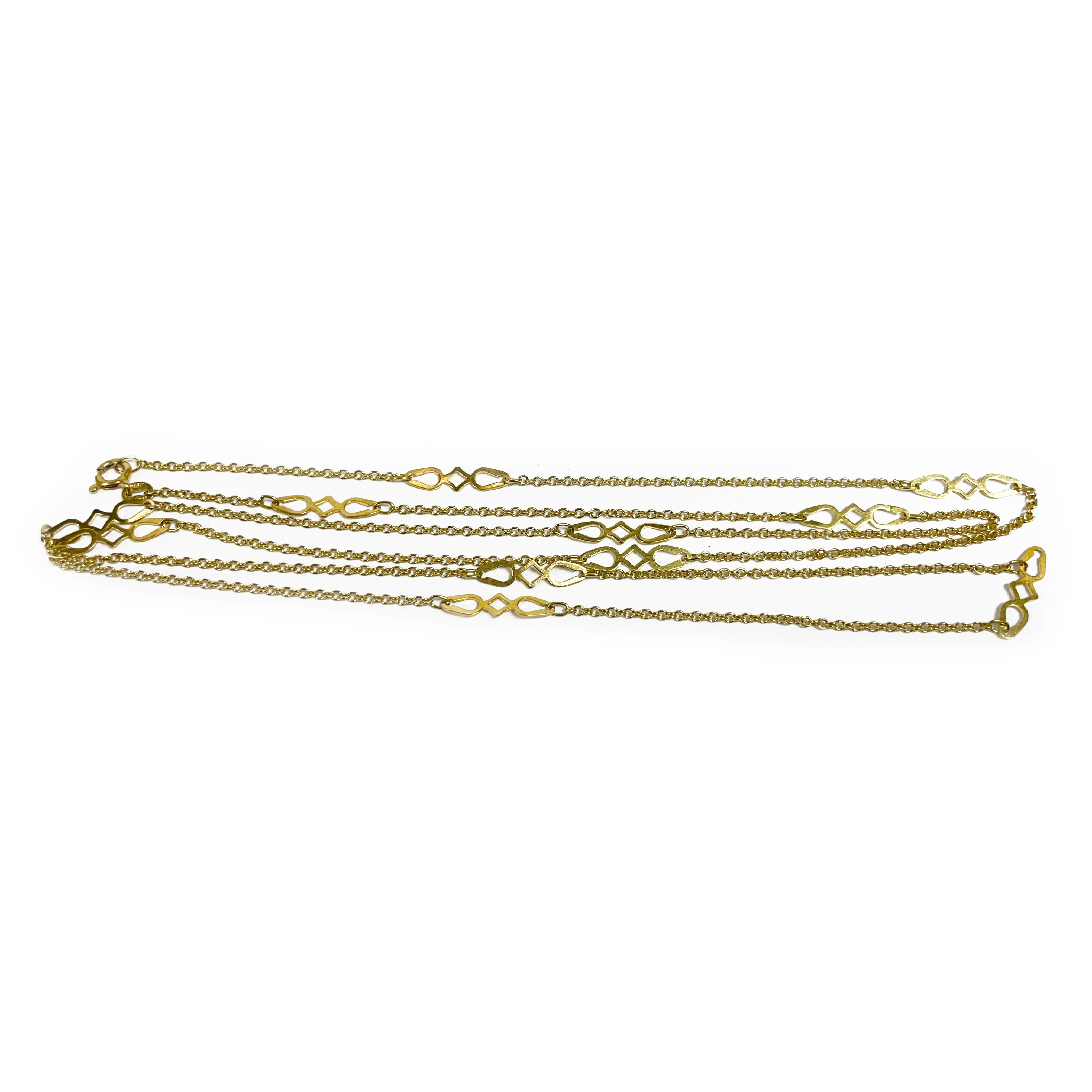 Contemporaneo Collana con connettore in oro giallo in vendita
