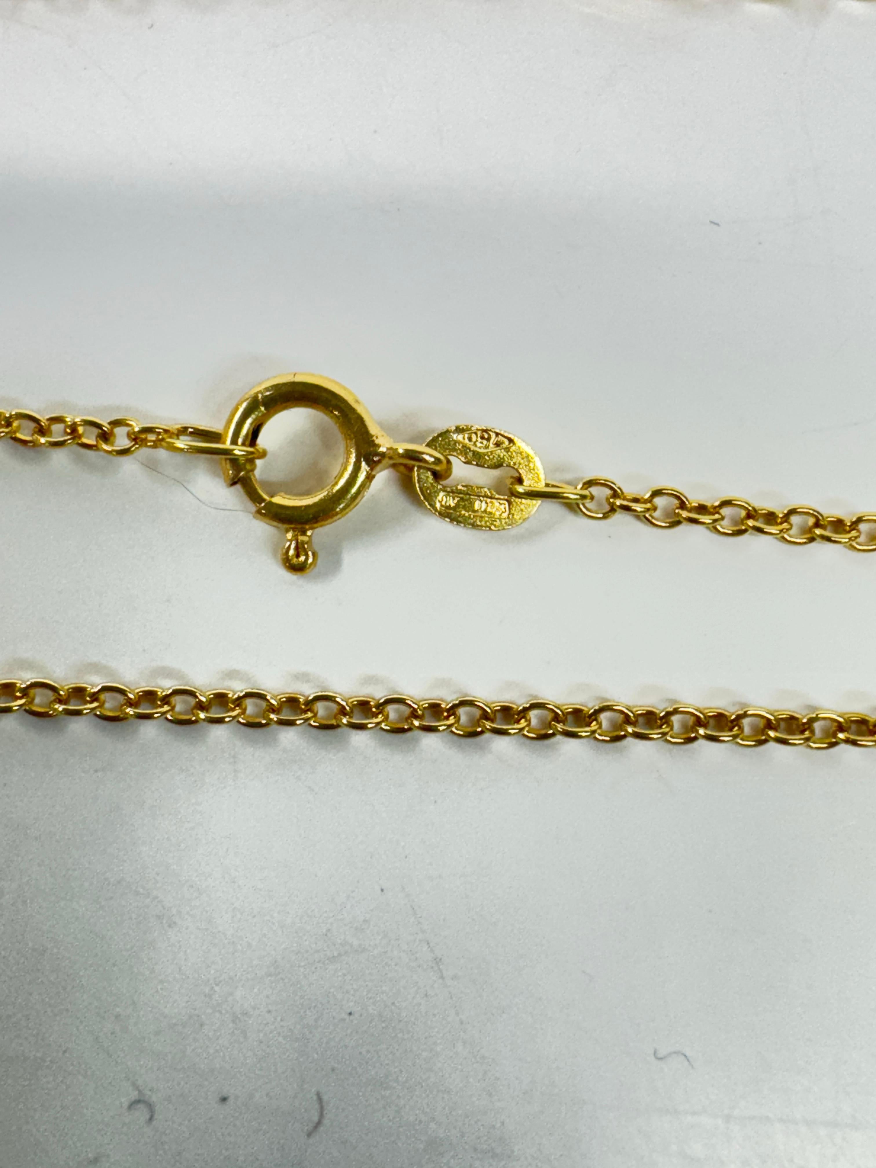 da uomo o donna Collana con connettore in oro giallo in vendita