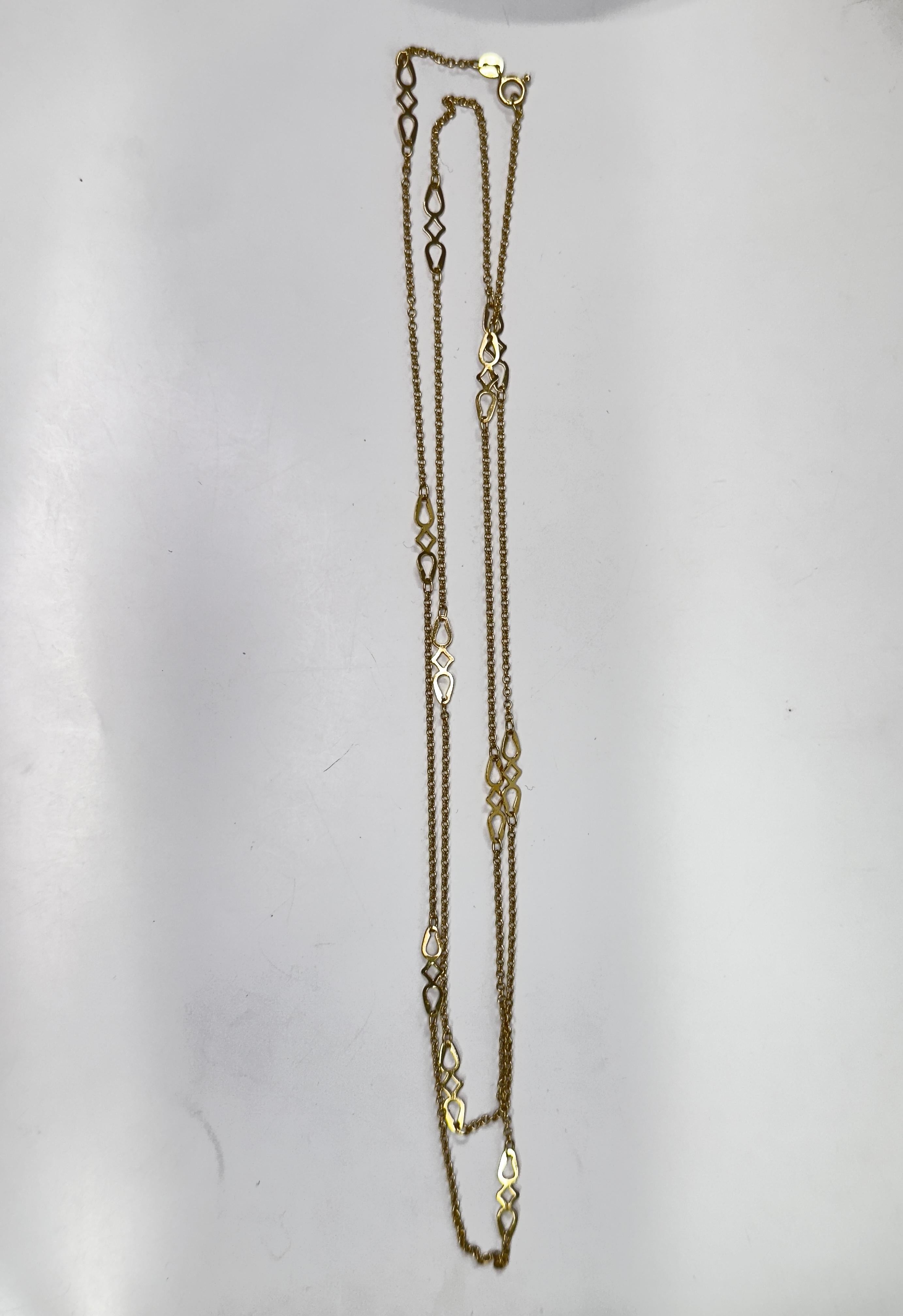 Collana con connettore in oro giallo in vendita 1