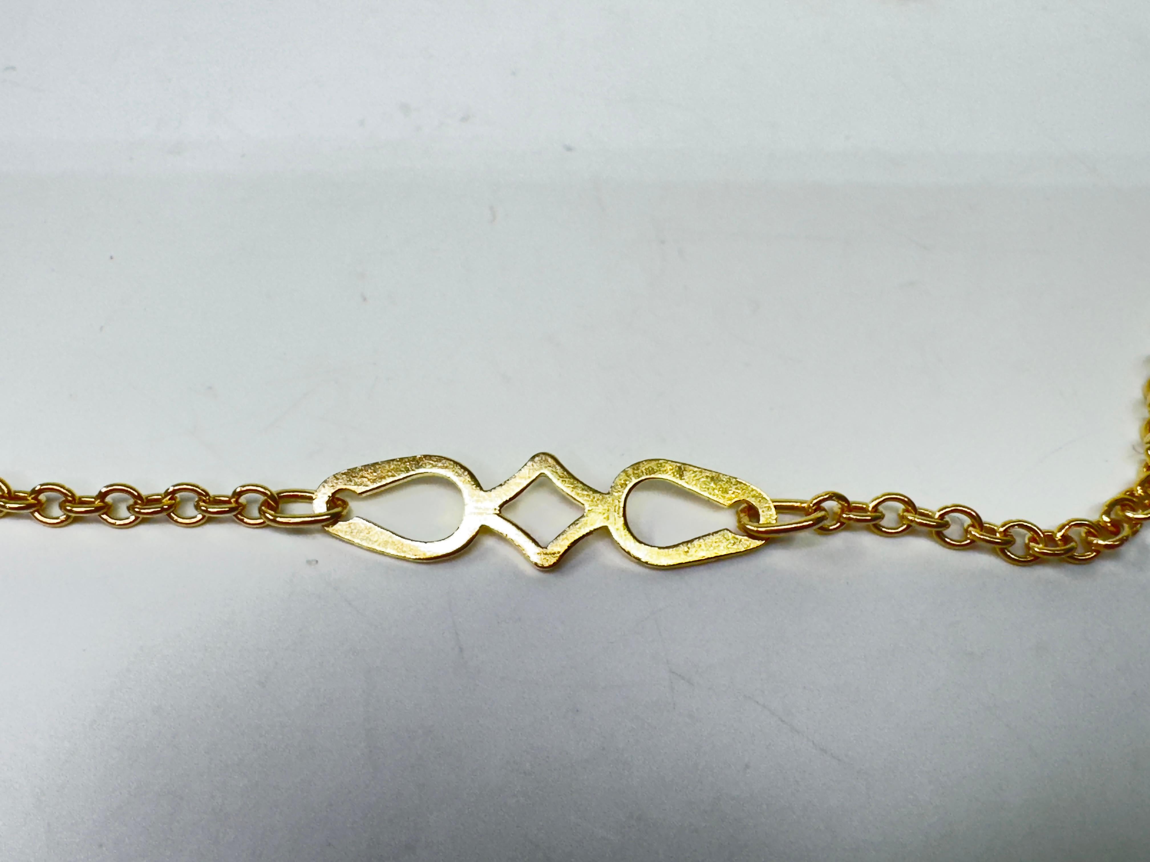 Collana con connettore in oro giallo in vendita 2