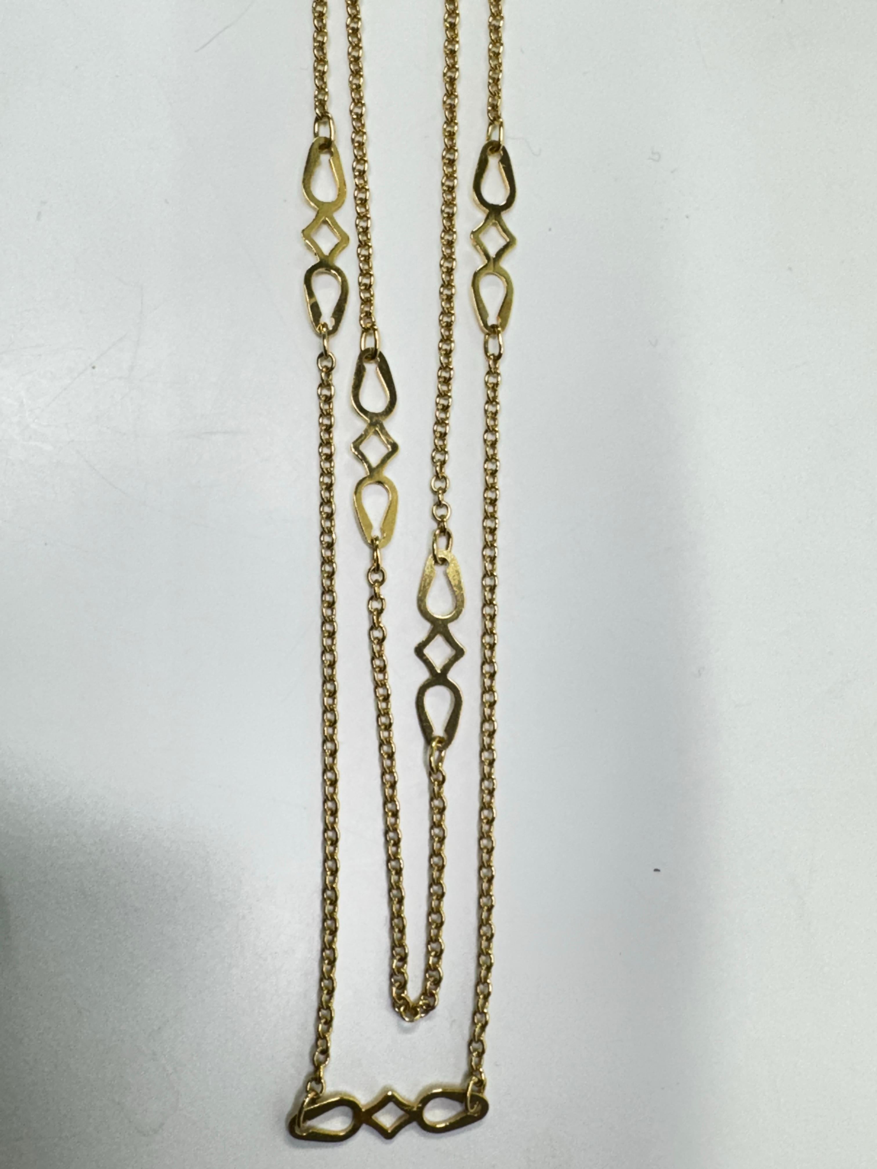 Collana con connettore in oro giallo in vendita 4